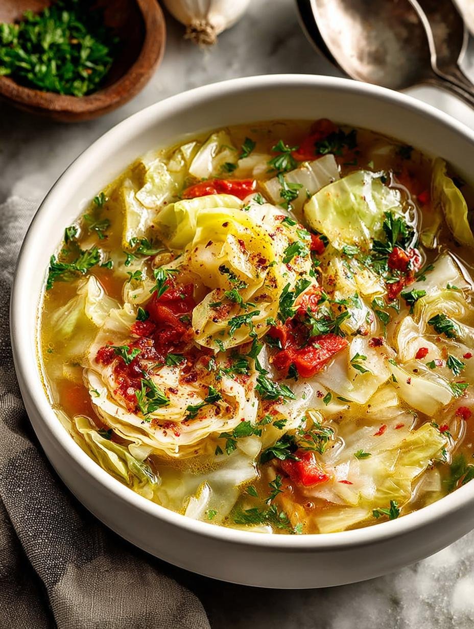 Hearty Garlicky Cabbage Soup for Comforting Meals - Garlicky Cabbage Soup - additional detail