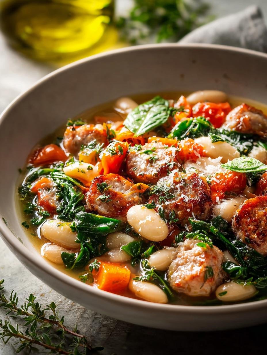 Hearty Italian Sausage White Bean Soup Recipe - Italian Sausage White Bean - additional detail