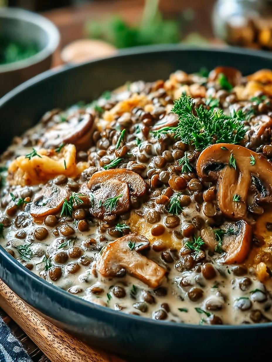 Lentil Mushroom Stroganoff: 5 Creamy Comfort Recipes - Lentil Mushroom Stroganoff - main visual representation