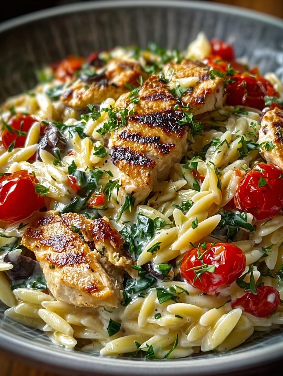 Mediterranean Creamy Chicken Orzo: 5 Irresistible Reasons - Mediteranean Creamy Chicken Orzo - additional detail