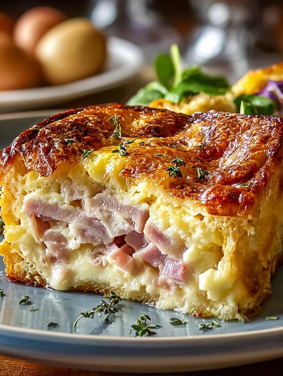 Indulge in Monte Cristo Breakfast Casserole Bliss - Monte Cristo Breakfast Casserole - main visual representation