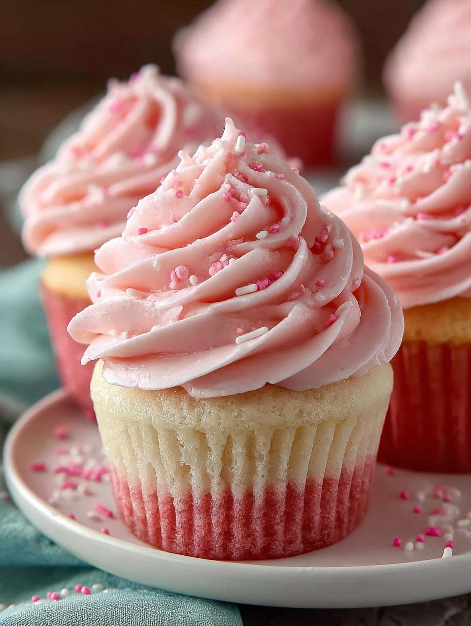 Pink Velvet Cupcakes with Cream Cheese Frosting Delight - Pink Velvet Cupcakes with - main visual representation