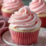 Pink Velvet Cupcakes with