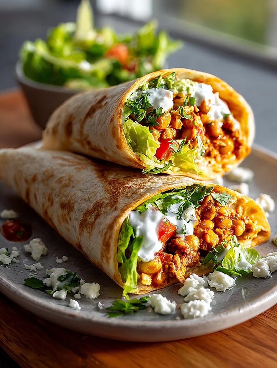 Spicy Buffalo Chickpea Wraps: 4 Easy Steps to Deliciousness - Spicy Buffalo Chickpea Wraps - main visual representation
