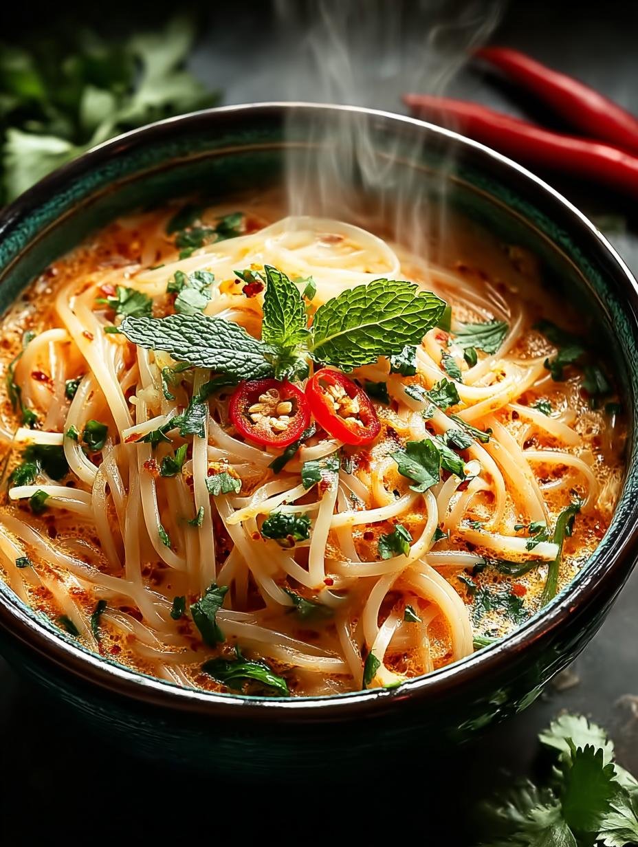 Spicy Coconut Noodles: 25-Minute Creamy Delight - Spicy Coconut Noodles - additional detail