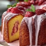Strawberry Milkshake Pound Cake