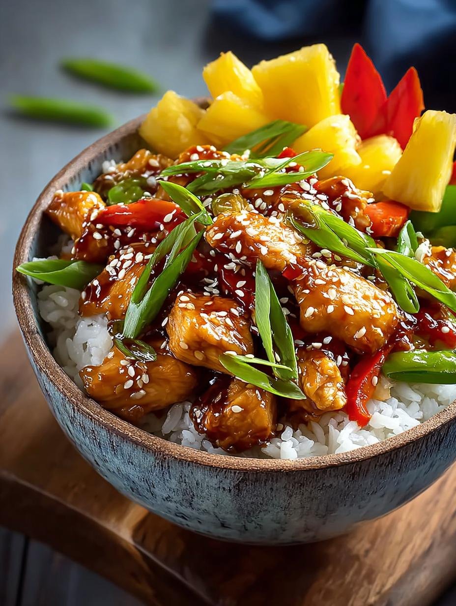 Savory Teriyaki Chicken Pineapple Bowls in 30 Minutes - Teriyaki Chicken Pineapple Bowls - main visual representation