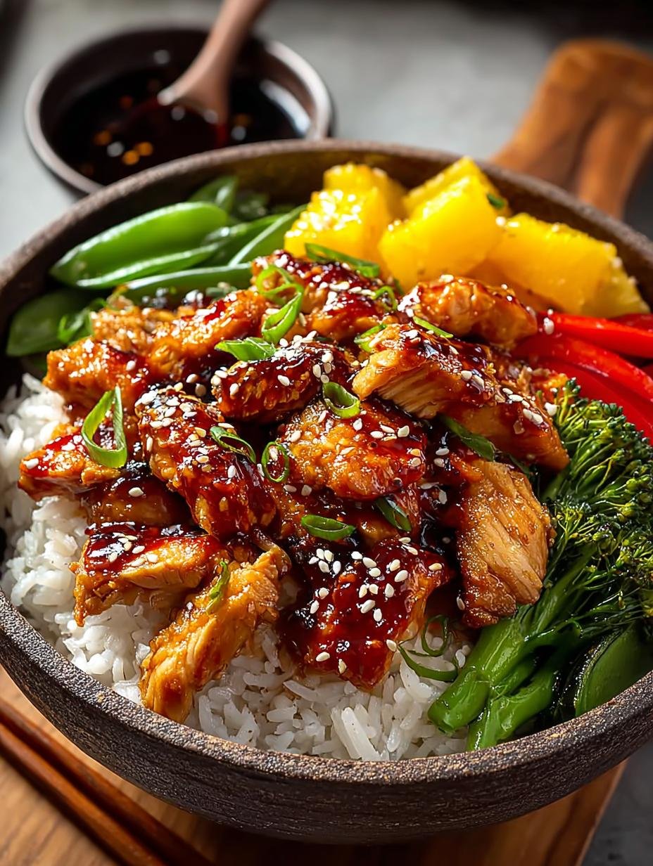 Teriyaki Chicken Pineapple Bowls