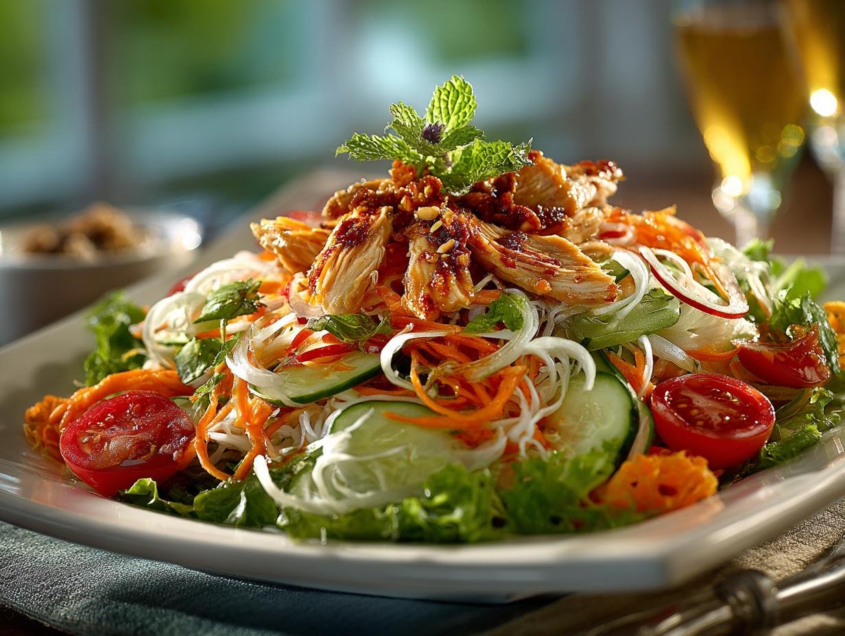 Thai Crunch Salad Cpk ingredients arranged beautifully