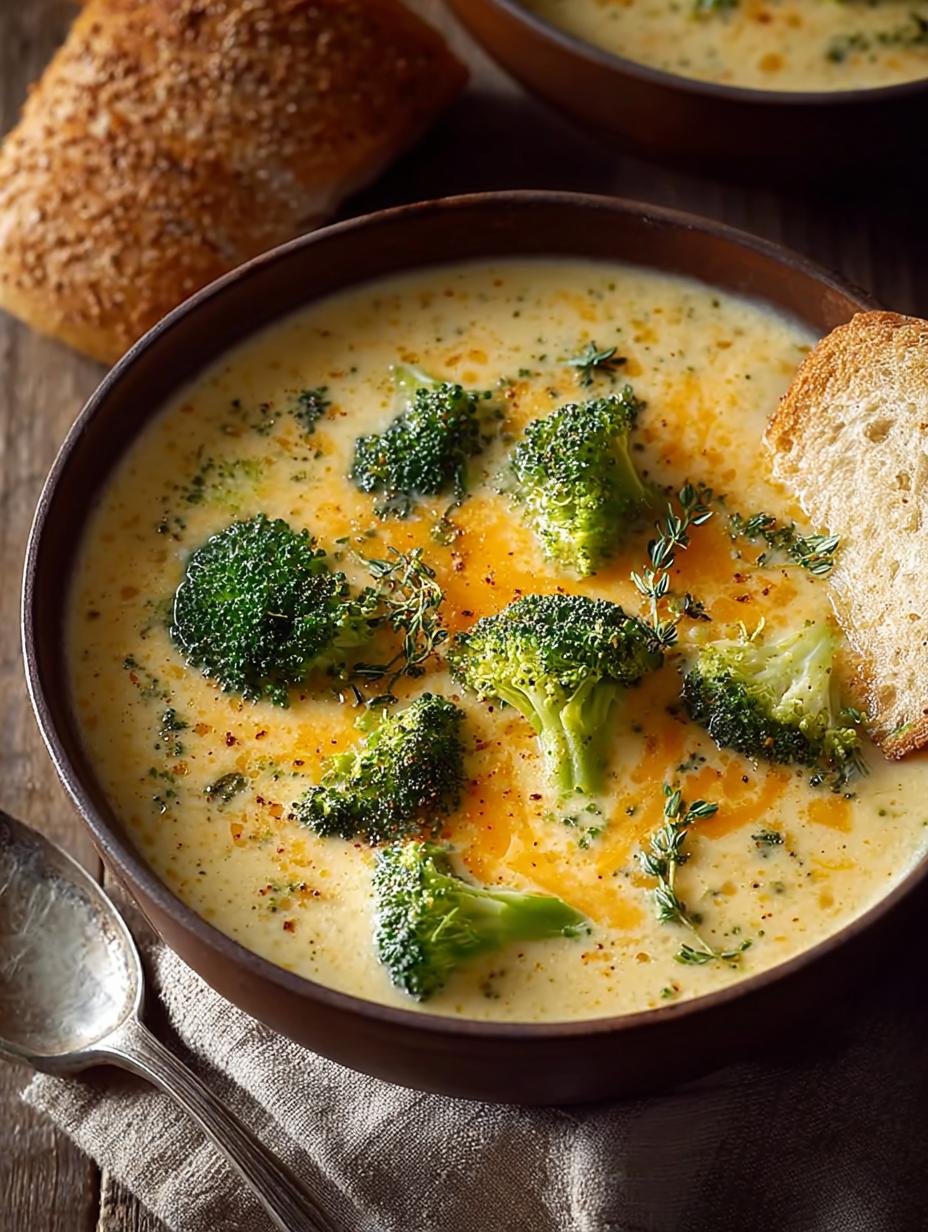 Broccoli Cheddar Soup: 10 Comforting Recipes for Chilly Days - Broccoli Cheddar Soup - additional detail