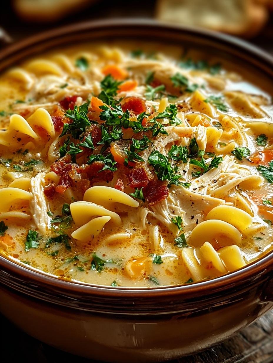 Creamy Crack Chicken Noodle Soup for Cozy Nights - Crack Chicken Noodle Soup - main visual representation