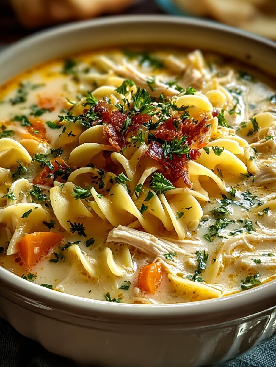 Creamy Crack Chicken Noodle Soup for Cozy Nights