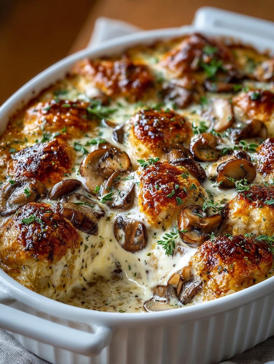 Creamy Chicken Mushroom Casserole