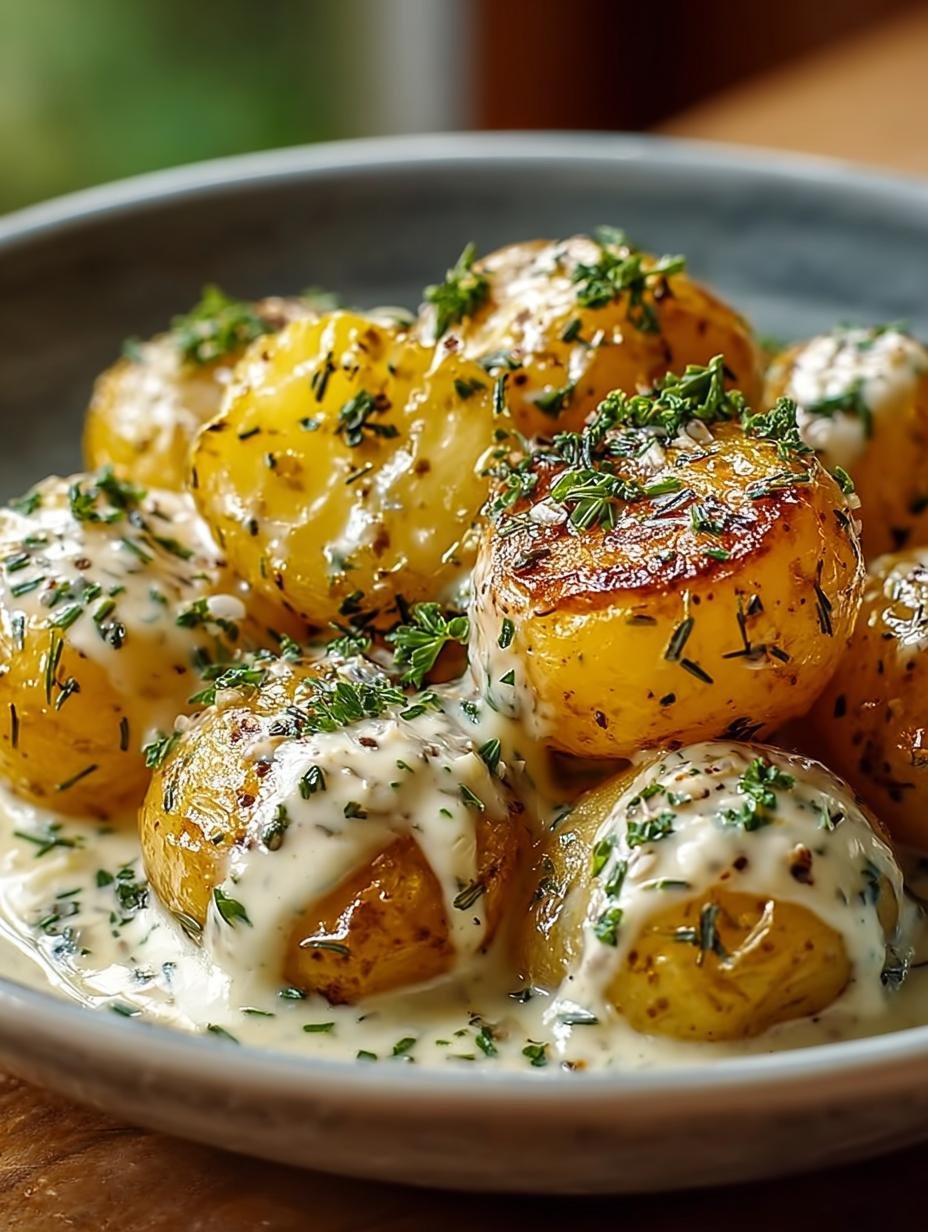 Creamy Garlic Sauce For Perfect Baby Potatoes