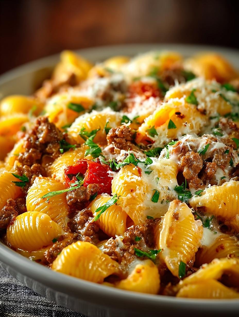 Creamy Ground Beef Shells: 5 Steps to a Hearty Dinner