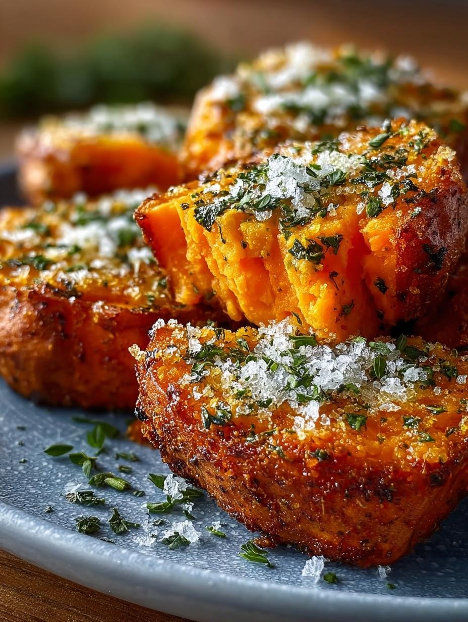 Crispy Baked Sweet Potato Bites with Parmesan Goodness - Crispy Baked Sweet Potato - additional detail