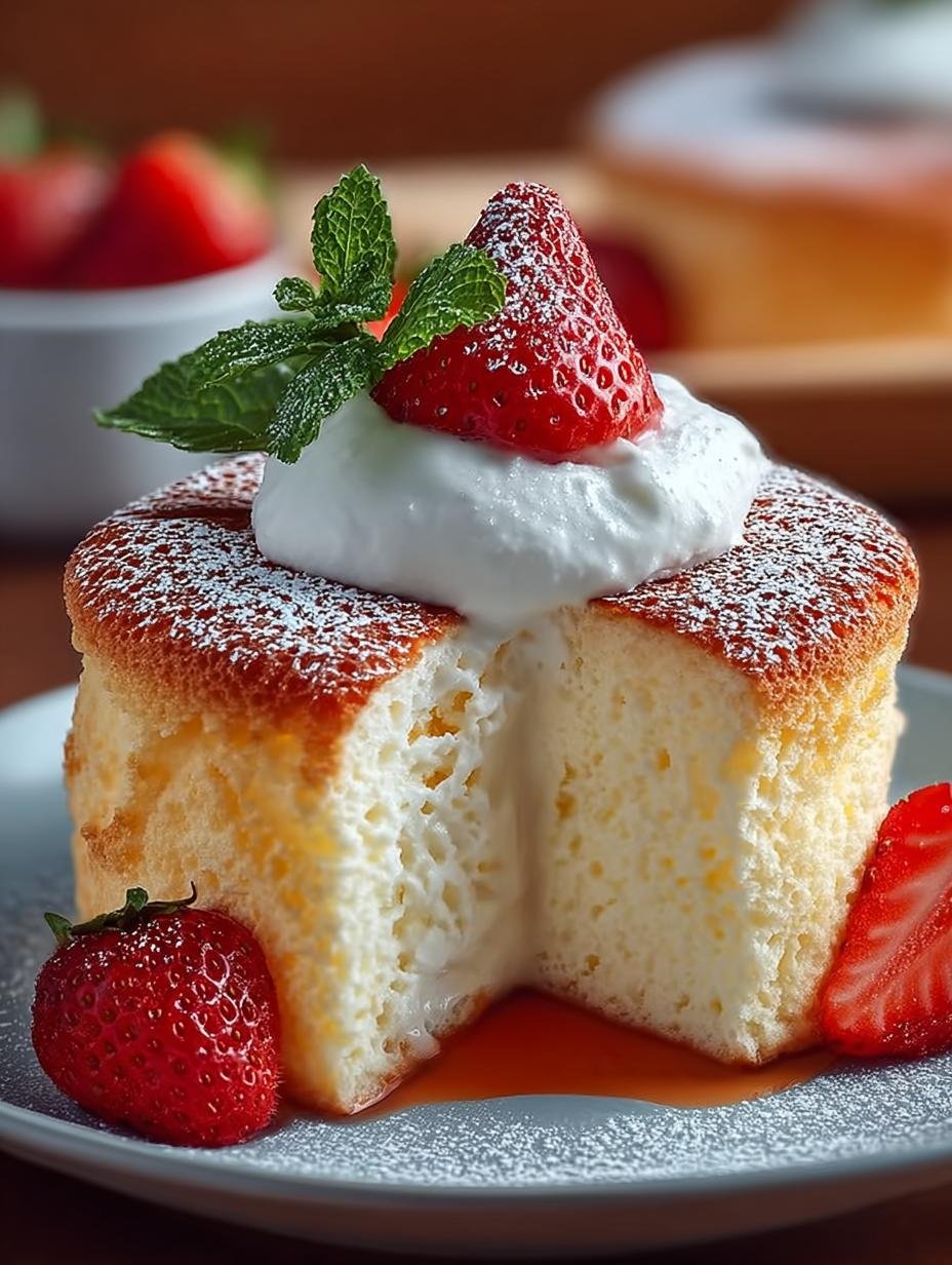 Fluffy Japanese Cotton Cheesecake Cupcakes Delight - Fluffy Japanese Cotton Cheesecake - main visual representation