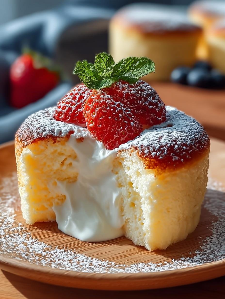 Fluffy Japanese Cotton Cheesecake Cupcakes Delight - Fluffy Japanese Cotton Cheesecake - additional detail