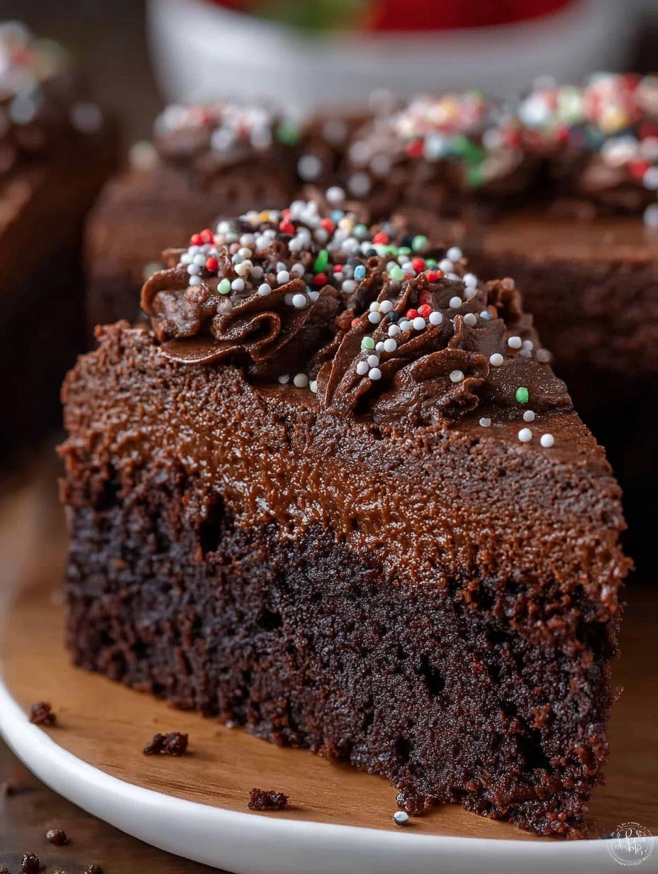 Indulge in This Rich Fudgy Brownie Cake Delight