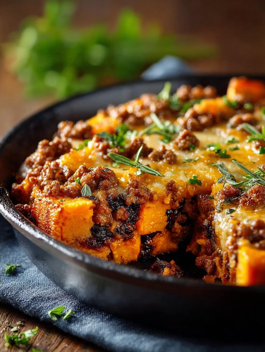 Ground Beef Sweet Potato Taco Skillet Recipe