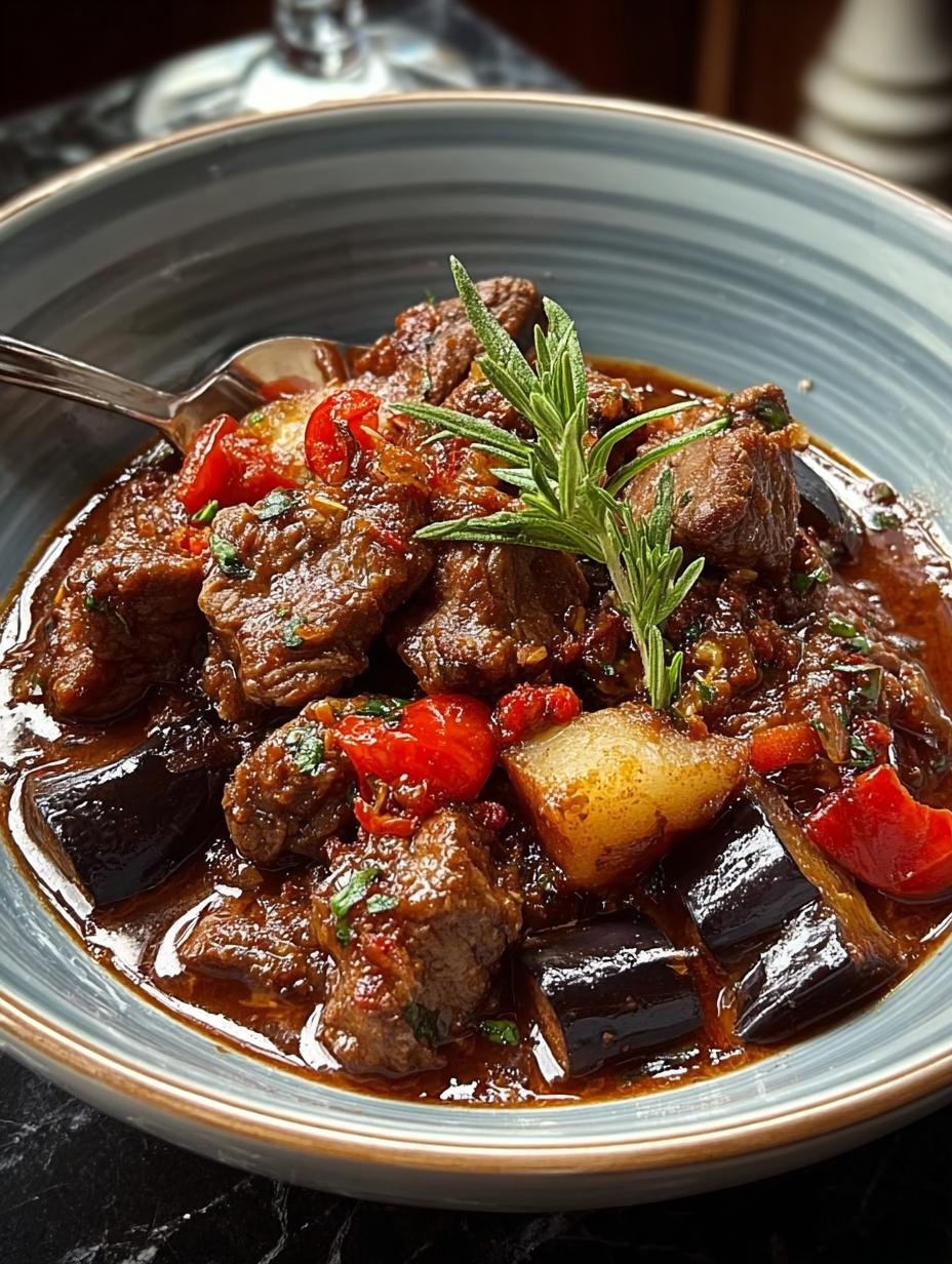 Delicious Lamb Stew with Eggplant for Cozy Nights - Lamb Stew with Eggplant - additional detail