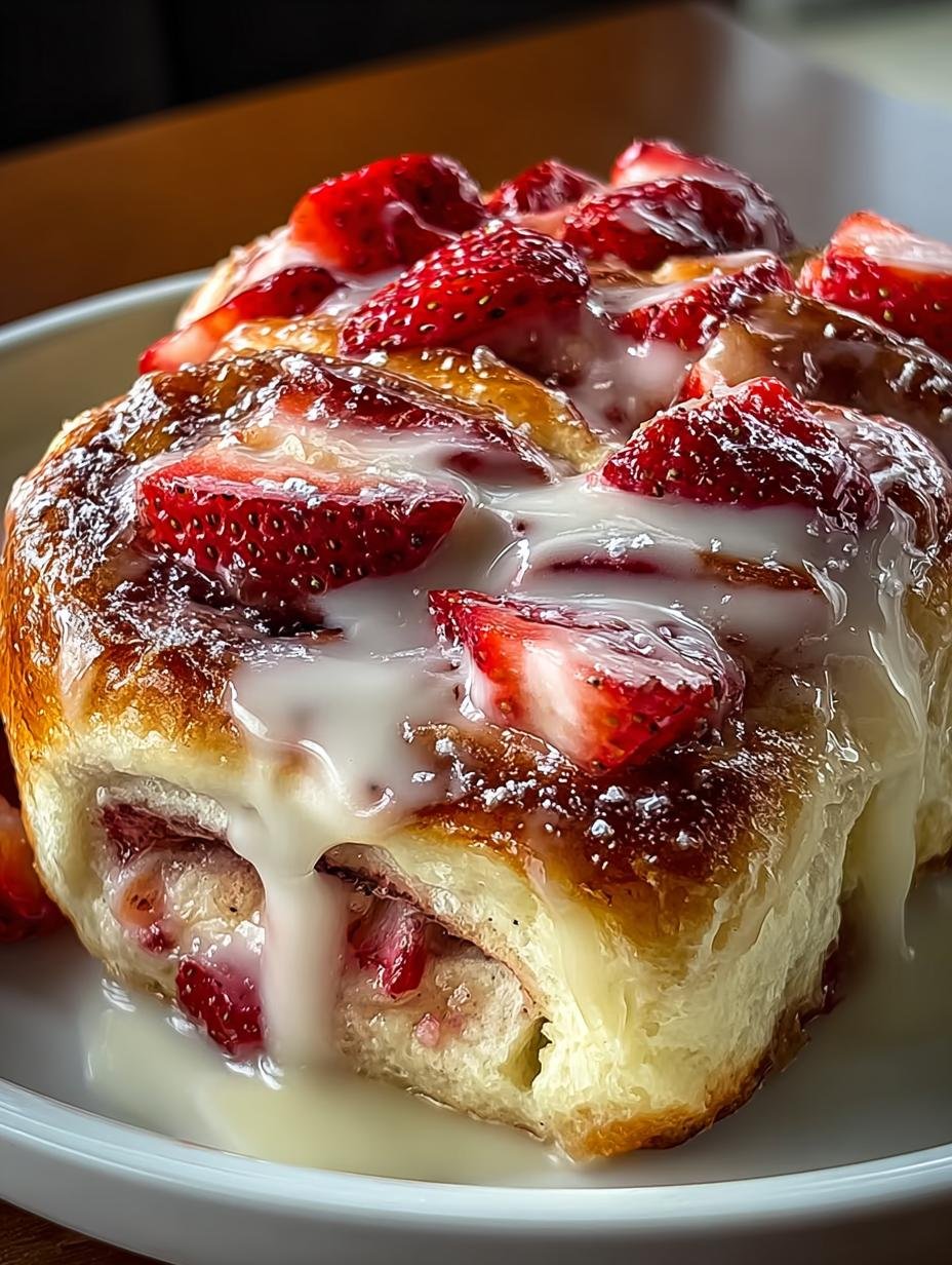 Delicious Strawberry Cheesecake Cinnamon Rolls Recipe