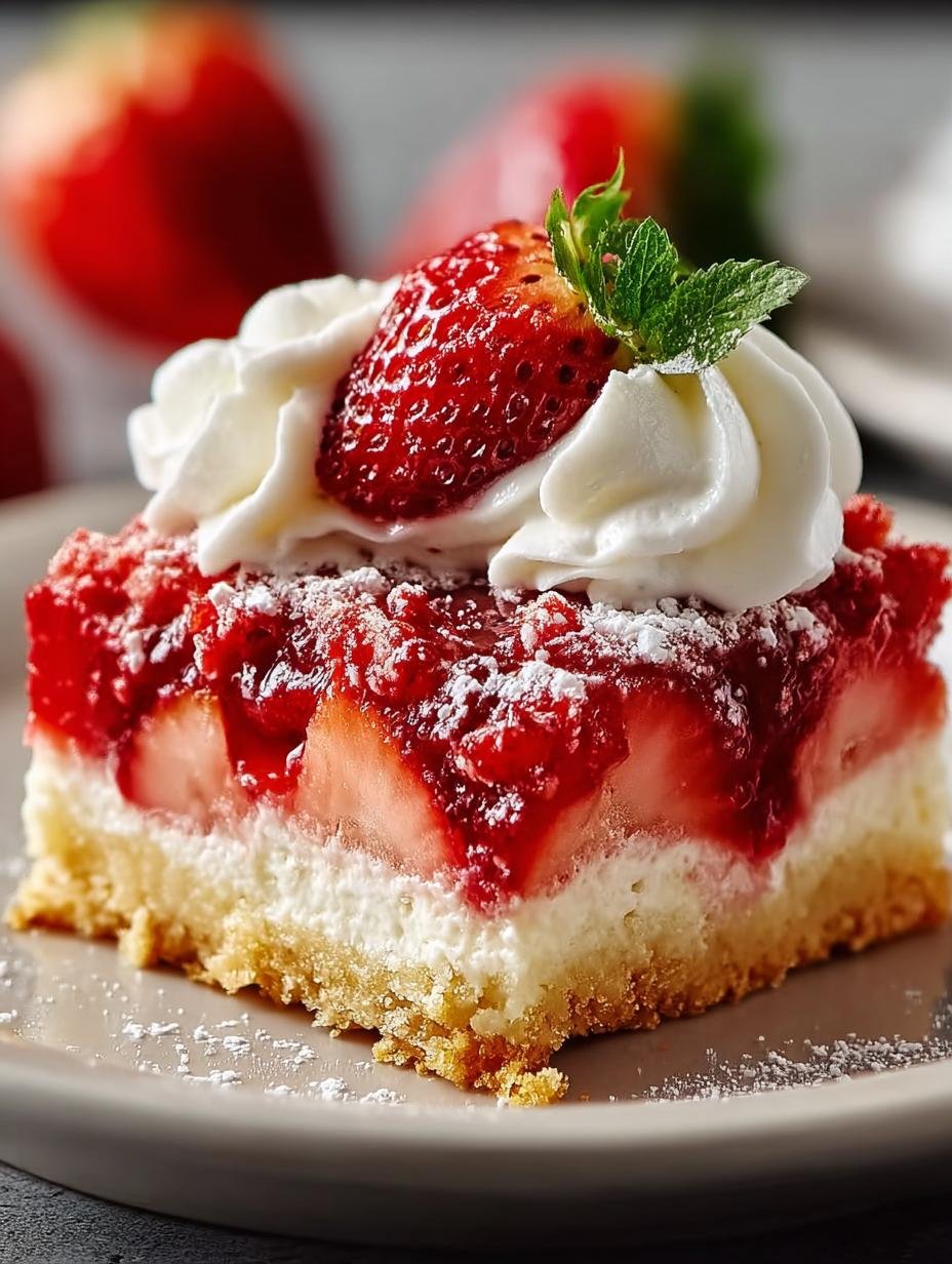 Delicious Strawberry Shortcake Bars for Summer Enjoyment - Strawberry Shortcake Bars - additional detail