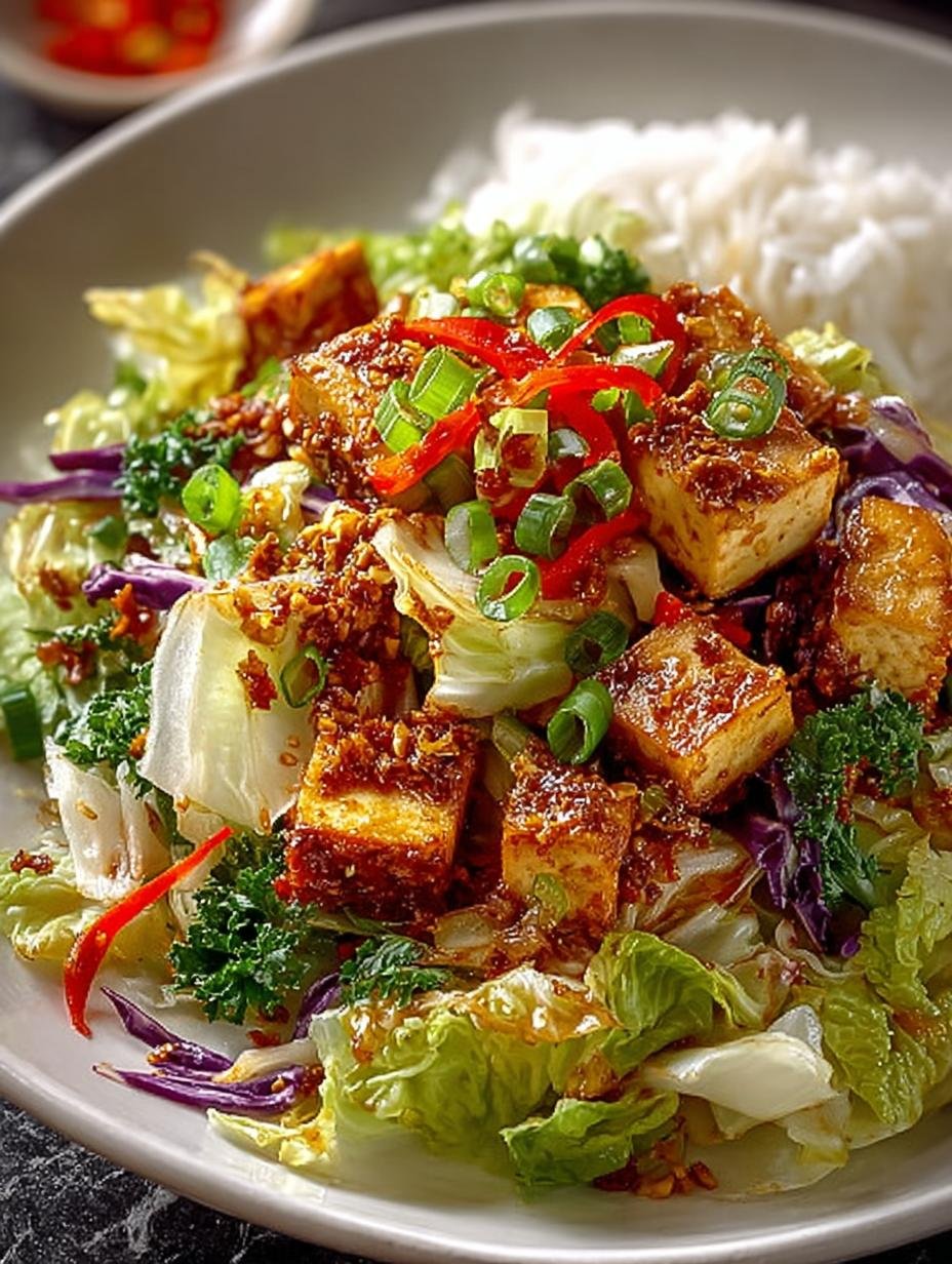Savory Tofu Cabbage Stir Fry Ready in 20 Minutes - Tofu Cabbage Stir Fry - main visual representation