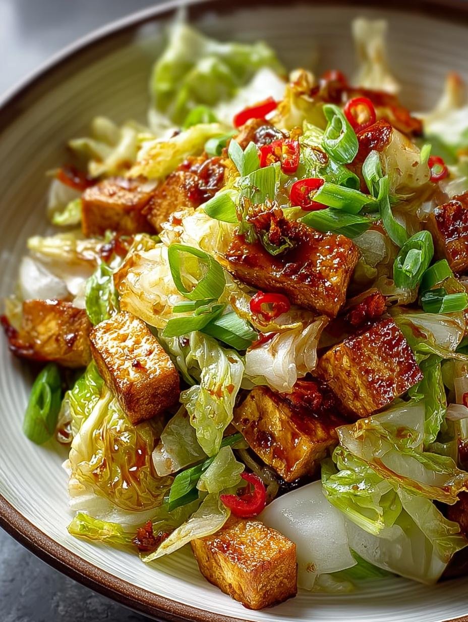 Savory Tofu Cabbage Stir Fry Ready in 20 Minutes - Tofu Cabbage Stir Fry - additional detail